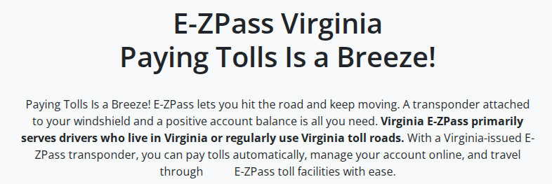 What Is E-ZPass West Virginia