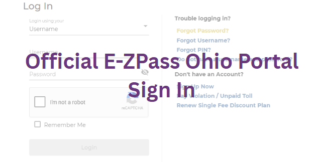 Official E-ZPass Ohio Portal Sign In