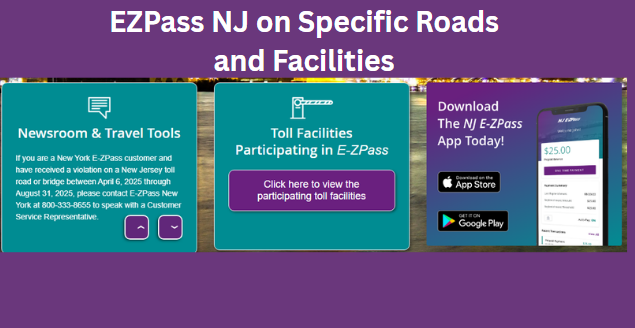 EZPass NJ on Specific Roads and Facilities