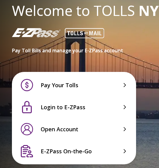 Log In to Your EZPass New York Account